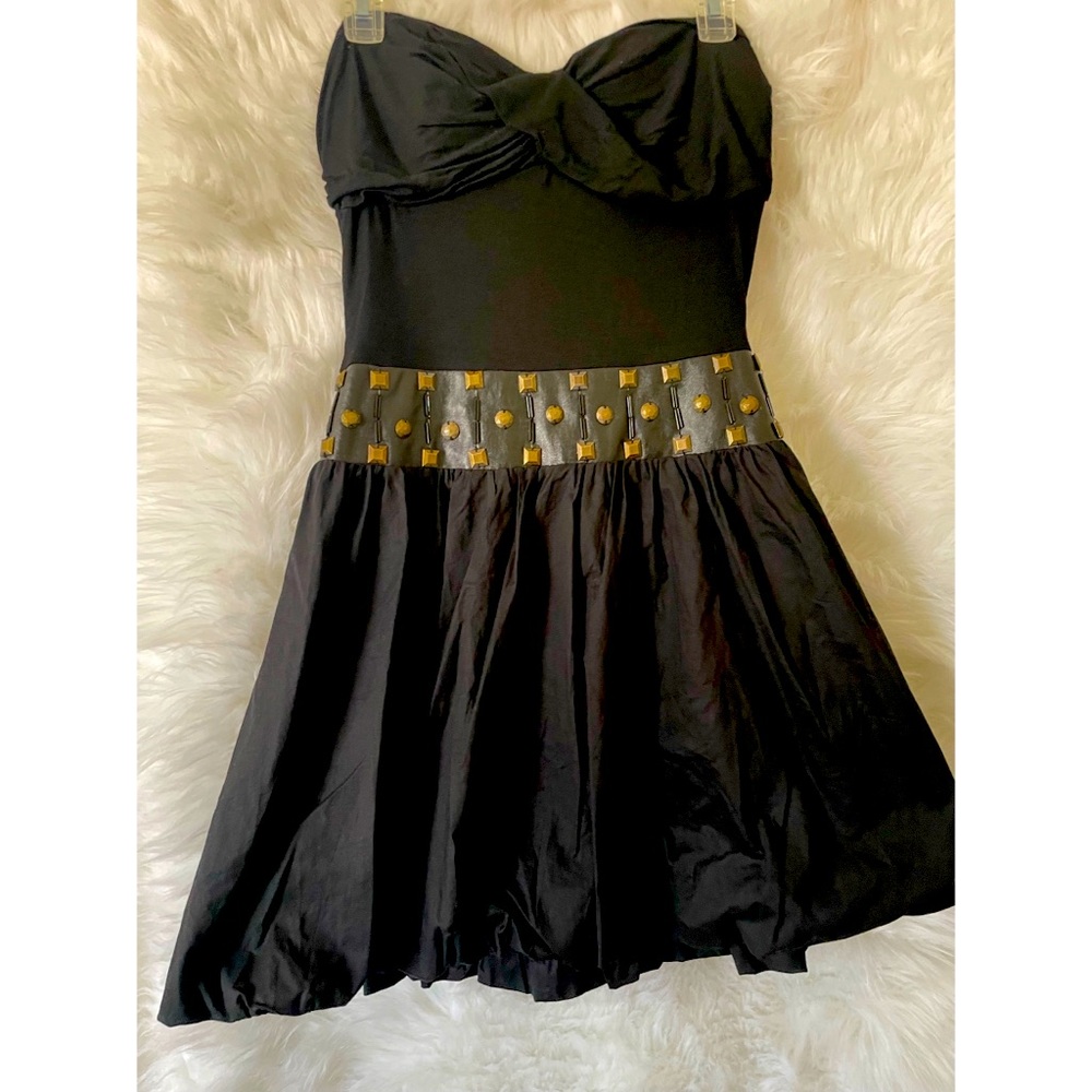 Tre’s Chic black tub top dress with gold studs